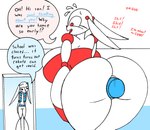 anthro big_breasts bottomless breasts butt clothed clothing dialogue duo english_text female genitals hi_res hybrid lagomorph leporid machine male mammal masturbation mom_bot_(rexon02) mother_(lore) mother_and_child_(lore) mother_and_son_(lore) parent_(lore) parent_and_child_(lore) parent_and_son_(lore) penetration profanity rabbit rear_view rexon02 robot son_(lore) son_bot_(rexon02) speech_bubble text thick_thighs white_body wide_hips