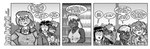2024 alcohol alexia_gottard anthro arm_tuft beer beverage blush bra brave_new_world_(style_wager) breasts canid canine canis chest_tuft cleavage clothed clothing comic dialogue dobermann domestic_dog elbow_tuft embarrassed english_text eyewear female fur glasses greyscale group hair hand_on_hip holding_beverage holding_object human mammal midriff monochrome navel open_mouth pepper_rise pinscher rosa_tamworth shirt style_wager suid suina sus_(pig) tank_top text text_on_clothing text_on_topwear topwear trio tuft underwear wide_eyed