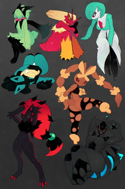 3_fingers 3_toes ambiguous_gender anthro black_body blue_body breasts brown_body butt chest_spike curvy_figure featureless_breasts featureless_crotch feet female fingers glistening glistening_body green_body grey_background group lying medium_breasts multiple_poses non-mammal_breasts on_back one_leg_up plant pokemorph pose raised_arms raised_leg red_body simple_background sitting small_breasts spikes spikes_(anatomy) standing thick_thighs toes goonie-san nintendo pokemon blaziken elemental_creature elemental_humanoid flora_fauna gardevoir generation_3_pokemon generation_4_pokemon generation_5_pokemon generation_6_pokemon generation_9_pokemon humanoid legendary_pokemon lucario mega_evolution mega_lopunny meowscarada plant_humanoid pokemon_(species) zekrom zoroark 2025 digital_media_(artwork) hi_res sketch_page