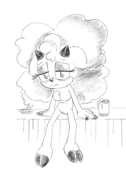 alcohol anthro beer beverage breasts cigarette featureless_breasts featureless_crotch female hooves horn nude solo tired drawfug_01 idw_publishing sega sonic_the_hedgehog_(comics) sonic_the_hedgehog_(idw) sonic_the_hedgehog_(series) lanolin_the_sheep_(sonic) bovid caprine mammal sheep hi_res