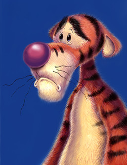 anthro beady_eyes big_nose black_eyebrows black_stripes blue_background blue_eyes closed_frown eyebrows frown fur light male male_anthro mouth_closed multicolored_body multicolored_fur orange_body orange_fur pink_nose plushie sad simple_background solo striped_body striped_fur stripes tan_body tan_fur tan_inner_ear zdrer456 disney winnie_the_pooh_(franchise) tigger animate_inanimate felid hybrid living_plushie mammal pantherine tiger 2017 absurd_res colored digital_drawing_(artwork) digital_media_(artwork) half-length_portrait hi_res lighting portrait shaded