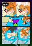 bloodshot_eyes clothing dialogue drugs duo female grope kissing male male/female marijuana panties text underwear shawnguku dagmar_barbara_guku shawn_guku_(shawnguku) absurd_res comic english_text hi_res