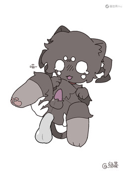 anal anal_penetration balls bestiality black_body black_fur blush blush_lines chelicerae cute_fangs disembodied_hand disembodied_penis duo fangs feral fingers fur genitals male male/male multi_eye open_mouth paw_socks pawpads penetration penile penile_penetration penis penis_in_ass sex tapering_penis teeth text toony green_tea_(artist) don't_starve klei_entertainment webber arachnid arthropod mammal animated chinese_text hi_res