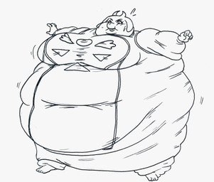 2_horns anthro barefoot belly belly_rolls big_belly big_breasts bodily_fluids breasts cankles chubby_cheeks clothed clothing double_chin fat_arms fat_rolls feet female floppy_ears horn huge_belly hyper leg_rolls lop_ears morbidly_obese morbidly_obese_anthro morbidly_obese_female obese obese_anthro obese_female overweight overweight_anthro overweight_female robe solo standing sweat tight_clothing tight_robe keij undertale undertale_(series) toriel 2015 black_and_white full-length_portrait hi_res monochrome portrait sketch traditional_media_(artwork)
