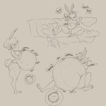 belly bloat bloated expansion feederism nude organs overstuffed stomach stuffing taut sinfullapis chocola chocola_(sinfullapis) lagomorph leporid mammal rabbit 1:1 absurd_res hi_res sequence