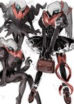 female ribbons school_bag solo perokisu nintendo pokemon darkrai generation_4_pokemon humanoid legendary_pokemon pokemon_(species) absurd_res hi_res sketch