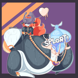 accessory armor balls big_balls big_breasts big_butt big_penis biped black_body blue_body bodily_fluids breasts butt clenched_teeth cum cum_inside cum_splatter duo eyebrows eyelashes feet female female_penetrated genital_fluids genitals hair headgear heart_symbol helmet huge_balls huge_breasts huge_butt huge_penis huge_thighs humanoid_pointy_ears hyper hyper_balls hyper_breasts hyper_butt hyper_genitalia hyper_penis kneeling looking_back male male/female male_penetrating male_penetrating_female monotone_body mostly_nude multicolored_body not_furry one_eye_obstructed onomatopoeia orange_hair penetration penile penile_penetration penis pointy_ears rear_view sex simple_background sound_effects sweat teeth text thick_thighs three-quarter_view vein veiny_penis white_body wings voctopie nintendo ocarina_of_time the_legend_of_zelda twilight_princess midna navi fairy humanoid imp twili 2025 absurd_res artist_name digital_drawing_(artwork) digital_media_(artwork) hi_res