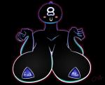 8_ball ball big_breasts billiard_ball black_body black_skin blush breasts female huge_breasts not_furry slightly_chubby solo ota_(artist) magic_8_ball meb_(ota) humanoid alpha_channel hi_res signature