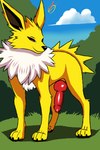 animal_genitalia animal_penis canine_genitalia canine_penis feral forest genitals knot male penis plant solo tree ilf_wolf nintendo pokemon canid canine eeveelution generation_1_pokemon jolteon mammal pokemon_(species) 2:3 digital_media_(artwork) ibispaint_(artwork)