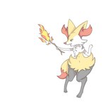 anthro cheek_tuft chest_tuft dipstick_tail facial_tuft female fire fur markings simple_background smile solo stick tail tail_markings tuft wand white_background yellow_body yellow_fur johnsierra nintendo pokemon braixen generation_6_pokemon pokemon_(species)