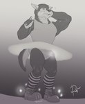 abs anthro ballerina ballet blush bodily_fluids bottomwear briefs bulge clothed clothing crossdressing cum_stain cursed_object dancewear detailed_bulge dripping embarrassed erection erection_under_clothing femboy feminization footwear forced forced_erection forced_feminization genital_fluids genital_outline genitals humiliation humiliation_fetish legwear leotard magic male muscular muscular_anthro pattern_clothing pattern_legwear pecs penis penis_outline precum precum_drip precum_through_clothing shoes simple_background skirt solo stained_underwear striped_clothing striped_legwear stripes tutu underwear wet wet_clothing rov crisp_the_wolf animate_inanimate canid canine canis mammal wolf hi_res