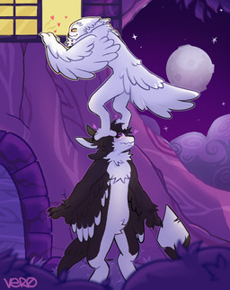 3_fingers 4_ears 4_toes anthro avian_feet beak bent_legs big_tail black_body black_claws black_feathers black_finger_claws black_fur black_hair black_markings black_sclera blush cheek_tuft chest_tuft claws climbing_on countershading digitigrade door duo embarrased_horny embarrassed facial_tuft feathered_wings feathers featureless_crotch feet finger_claws fingers fluffy foot_fetish foot_on_face fur hair happy heart_(marking) heart_symbol height_assist helping long_tail looking_at_another looking_pleasured looking_up looking_up_at_another male male/male markings monochrome_body multi_ear neck_tuft night nude opposable_toe outline outside peeping plant purple_eyes secretly_loves_it shaking sky smile standing_on_another standing_on_head star starry_sky tail talons text toes tree tree_house tremble_spikes trembling tuft voyeur white_body white_feathers white_fur window window_light winged_arms wings vero_(artist) fyr_(fenrir784) scandiowlcus avali avian bird horned_owl owl snowy_owl true_owl 2025 absurd_res colored digital_drawing_(artwork) digital_media_(artwork) english_text hi_res shaded signature simple_shading maleherm_(lore)