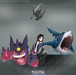 black_body black_hair blue_body clothing female footwear group gym_leader hair purple_body purple_eyes shoes jhony_ryu nintendo pokemon pokemon_reloaded helia_(pokemon_reloaded) darkrai generation_3_pokemon generation_4_pokemon generation_6_pokemon human legendary_pokemon mammal mega_evolution mega_gengar pokemon_(species) sharpedo absurd_res hi_res