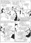 anthro black_and_white comic dialogue duo english_text female james_m_hardiman lori_(jmh) male mammal mephitid monochrome nude simple_background skunk text traditional_media_(artwork)