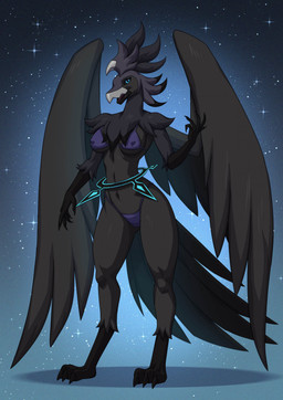 5_fingers anthro bikini black_body black_feathers breasts clothed clothing feathers female fingers fur looking_at_viewer medium_breasts navel nipple_outline nipples non-mammal_breasts non-mammal_navel non-mammal_nipples palmorph solo swimwear thick_thighs two-piece_swimsuit wide_hips wings alanscampos mythology palworld pocketpair avian mythological_creature pal_(species) shadowbeak 2025 hi_res