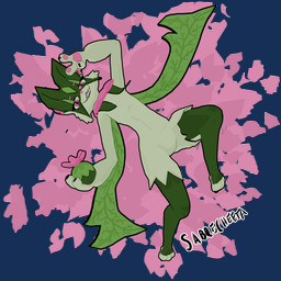 3_fingers 3_toes anthro bent_legs biped claws cloak clothing digitigrade fangs feet female fingers flat_chested flower_(anatomy) fur green_body green_fur hand_on_head happy holding_object leaf looking_at_viewer magician mask neckwear nude pawpads paws pink_eyes plant pose simple_background solo teeth toes transparent_background tuft sabrecheeta nintendo pokemon masqa_(sabrecheeta) generation_9_pokemon meowscarada pokemon_(species) 1:1 3d_(artwork) alpha_channel blender_(artwork) digital_media_(artwork)