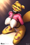 anthro arms_tied ball_gag bdsm big_breasts blue_eyes bondage bound breasts female fluffy fluffy_chest fur gag gagged looking_at_viewer looking_up naturally_censored nipple_tuft solo tuft conditional_dnp tailsrulz bandai_namco digimon canid digimon_(species) mammal renamon 2022 2:3 hi_res