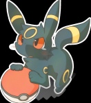 3_toes ambiguous_gender blush feet looking_up pokeball red_eyes simple_background solo standard_pokeball tail toes transparent_background shin_(artist) nintendo pokemon eeveelution generation_2_pokemon pokemon_(species) umbreon alpha_channel