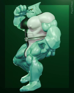 abnormal_anatomy abs belt biceps big_butt big_muscles bulge butt clothing crystal feet flexing flexing_bicep green_arms green_body green_butt green_chest green_feet green_fingers green_hands green_head green_legs green_skin hairless_body hairless_butt hairless_face hairless_feet hairless_fingers hairless_hands hairless_toes humanoid_hands male male_humanoid multicolored_clothing muscular muscular_humanoid muscular_male nipples not_furry omnitrix pecs rock solo yellow_eyes psyertitan ben_10 cartoon_network diamondhead alien crystal_creature elemental_creature elemental_humanoid humanoid mineral_fauna mineral_humanoid petrosapien rock_creature 2025 3d_(artwork) 3d_animation 4:5 animated digital_media_(artwork) hi_res no_sound short_playtime video