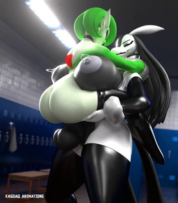 anthro anthro_penetrating anthro_penetrating_humanoid areola armwear balls big_balls big_breasts big_butt big_penis biped bouncing_breasts bouncing_butt breasts butt butt_jiggle clothing duo female female_penetrated genitals glistening glistening_armwear glistening_breasts glistening_clothing glistening_legwear green_hair gynomorph gynomorph/female gynomorph_penetrating gynomorph_penetrating_female hair huge_breasts humanoid_on_anthro humanoid_penetrated inside intersex intersex/female intersex_penetrating intersex_penetrating_female jiggling legwear locker_room mostly_nude nipple_piercing nipples palmorph penetration penis piercing pokemorph sex thick_thighs thigh_highs three-quarter_view kasdaq nintendo palworld pocketpair pokemon yuki_(evov1) yukivander_(evov1) gardevoir generation_3_pokemon humanoid lovander pal_(species) pokemon_(species) 3d_(artwork) 3d_animation animated digital_media_(artwork) hi_res high_framerate no_sound short_playtime video