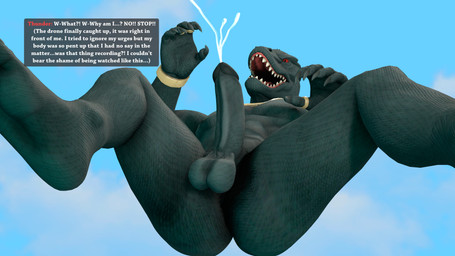 anthro balls butt cloud ejaculation erection falling falling_down feet genitals involuntary_orgasm jewelry male nude nude_anthro nude_male penis red_eyes sky solo text meteorsmash epic_games fortnite thunder_(fortnite) komodo_dragon lizard monitor_lizard reptile scalie 16:9 3d_(artwork) 4k absurd_res digital_media_(artwork) english_text hi_res widescreen