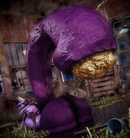 anthro balls big_balls big_butt big_penis bodily_fluids butt cum curved_penis euvee eyes_closed foreskin genital_fluids genitals huge_balls huge_butt huge_penis hyper hyper_balls hyper_genitalia hyper_penis looking_pleasured male musk penis pubes pubes_in_foreskin purple_body sitting sitting_on_ground solid_cum solo unusual_bodily_fluids unusual_cum unusual_genital_fluids maximumuwu nintendo pokemon fan_character felid generation_7_pokemon legendary_pokemon mammal pokemon_(species) zeraora 2026 3d_(artwork) blender_(artwork) digital_media_(artwork) hi_res