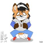 1:1 animated anthro clothed clothing digital_media_(artwork) hi_res japanese_text pincel_dreams pincel_dreams_fox short_playtime simple_background solo text translated viejillox