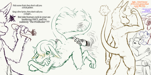 blush dialogue dirty_thoughts erection gaming gay_thoughts genitals hand_on_butt handjob heart_eyes heart_symbol humanoid_genitalia humanoid_penis humor penile penis profanity sex tail tail_motion tailwag text thought_bubble the_nature_of_predators venlil_(the_nature_of_predators) english_text hi_res sketch sketch_page