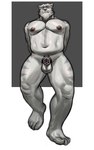 anthro balls biceps blue_eyes bodily_fluids calf_muscles chastity_cage chastity_cage_only chastity_device chastity_device_only deltoids facial_tuft feet flat_chastity_cage front_view genitals grey_background hands_behind_back looking_at_viewer low-angle_view male metal_chastity_cage muscular muscular_legs muscular_thighs navel nervous nervous_sweat nipples nude pecs simple_background slightly_chubby solo submissive sweat triceps tuft wearing_chastity_cage wearing_chastity_device djtaka felid mammal pantherine tiger 2025 5:8 hi_res