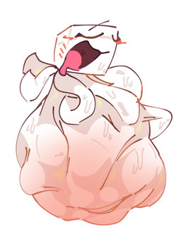 ambiguous_gender belly big_belly feral huge_belly hyper hyper_belly solo vore young eightyone microsoft minecraft mojang xbox_game_studios ghastling_(minecraft) hi_res