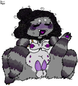 2_penises balls belly black_body black_fur black_hair blush bodily_fluids collar collar_only erection fur genitals grey_body grey_fur hair male messy_hair multi_eye multi_genitalia multi_limb multi_nipple multi_penis nipple_piercing nipples nude paws penis piercing ring simple_background slightly_chubby slightly_chubby_male smile star_symbol teeth tongue white_body white_fur sosu-the-blue-wolf velley_(beastbeans) arachnid araneomorph arthropod jumping_spider spider absurd_res colored digital_drawing_(artwork) digital_media_(artwork) hi_res unfinished