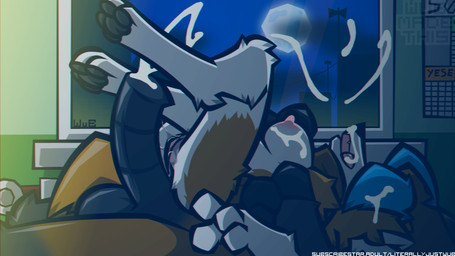 animal_genitalia animal_penis anthro black_body black_fur blue_hair bodily_fluids breasts brown_body brown_fur calendar city cityscape cum cum_on_breasts cum_on_face detailed_background duo equine_genitalia equine_penis female female_on_top fur genital_fluids genitals hair inner_ear_fluff inside larger_male male male/female moon on_top pawpads penis size_difference sky text tuft white_body white_fur window wub_(artist) nel'i_(wub) canid canine canis domestic_dog equid equine horse husky mammal nordic_sled_dog spitz 16:9 hi_res signature url watermark widescreen