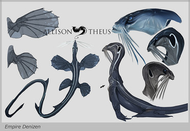 blue_eyes feral fin long_tail membrane_(anatomy) simple_background sitting solo swimming tail teeth text beastofoblivion aquatic hybrid monster 2015 digital_media_(artwork) english_text model_sheet signature
