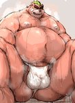 anthro anus asian_clothing belly big_belly bodily_fluids bulge butt clothing east_asian_clothing eyes_closed fundoshi fupa japanese_clothing kemono male moobs musk nipples overweight overweight_anthro overweight_male solo sweat underwear kotobuki lifewonders tokyo_afterschool_summoners ashigara_(tas) bear mammal 2021 absurd_res hi_res