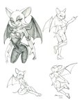 anthro armwear boots breasts butt clothing collarbone elbow_gloves eyelashes female footwear gloves hand_on_arm handwear looking_at_viewer membrane_(anatomy) membranous_wings narrowed_eyes shoes sitting smile solo wings baron_engel sega sonic_the_hedgehog_(series) rouge_the_bat bat mammal 2024 graphite_(artwork) greyscale hi_res monochrome traditional_media_(artwork)