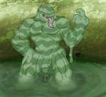2016 3_fingers anso/rez balls beckoning biceps big_muscles bodily_fluids fingers flaccid generation_1_pokemon genital_fluids genitals gesture goo-connected_lips goo_creature green_body humanoid humanoid_genitalia humanoid_penis looking_at_viewer male muk muscular muscular_humanoid muscular_male nintendo not_furry nude open_mouth pecs penis poison pokemon pokemon_(species) pokemorph precum shiny_pokemon slime sludge smile solo tongue tongue_out