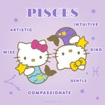 1:1 2022 accessory anthro astrological_symbol black_eyes bow_ribbon constellation domestic_cat dot_eyes duo english_text felid feline felis female fur hair_accessory hair_bow hair_ribbon hello_kitty_(character) hello_kitty_(series) hi_res hybrid looking_at_viewer mammal marine merfolk mimmy_white pisces_(constellation) pisces_(symbol) pisces_(zodiac) purple_background ribbons sanrio simple_background split_form star_(shape) symbol text unknown_artist western_zodiac western_zodiac_symbol whiskers white_body white_fur yellow_nose