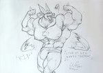 abs anthro big_muscles bulge clothing flexing grin growth huge_muscles hyper hyper_muscles male muscle_growth muscle_tone muscular smile solo torn_clothing underwear wolfsecret nintendo pokemon canid generation_4_pokemon humanoid lucario mammal pokemon_(species) himbo hi_res traditional_media_(artwork)