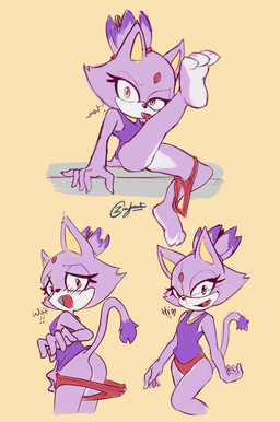 anthro butt feet female fur licking open_mouth paws purple_body purple_fur solo spread_legs spreading tail tongue zippyzzer0 sega sonic_the_hedgehog_(series) blaze_the_cat domestic_cat felid feline felis mammal hi_res