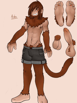 abs anthro balls biped bottomwear clothed clothing digit_ring ear_piercing erection feet flaccid foot_focus foreskin genitals grin hair humanoid_feet humanoid_genitalia humanoid_penis jewelry long_foreskin long_hair male nipples pecs penis piercing plantigrade retracted_foreskin ring shorts shorts_only smile solo toe_ring toes topless unretracted_foreskin sebafox aiden_(sebafox) haplorhine mammal monkey primate 2015 3:4 hi_res model_sheet