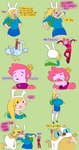 anthro blonde_hair breasts bunny_ear_hat clothing crown dialogue female greeting hair hat headgear headwear male pink_body pink_skin prank text axcell1ben sepiascribe third-party_edit adventure_time cartoon_network cake_the_cat fionna_the_human prince_gumball anatid anseriform anserinae avian bird felid feline goose human humanoid mammal 2011 absurd_res color_edit colored english_text hi_res