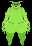 anthro front_view male solo geeksfortune animal_humanoid avian avian_humanoid bird bird_humanoid humanoid owl owl_humanoid alpha_channel full-length_portrait low_res portrait