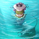 anthro breasts cleavage clothed clothing eyes_closed female grey_body hair partially_submerged purple_hair sea solo water robthehoopedchipmunk malina_(rthc) equid equine fish horse mammal marine ray_(fish) stingray 1:1 2020 hi_res