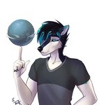 5_fingers anthro black_sclera blue_eyes clothed clothing fingers male solo taurusart canid canine mammal digital_media_(artwork) hi_res