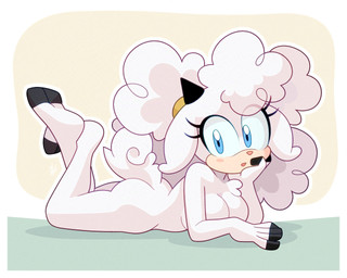 2_toes accessory anthro big_breasts biped black_markings blue_eyes blue_sclera blush breasts butt chest_tuft cloven_hooves curved_tail eyelashes feet female fingerless_(marking) fingers floppy_ears glistening glistening_eyes hair hair_accessory hair_tie hooved_fingers hooved_plantigrade hooved_toes hooves horn lying markings nude on_front open_mouth pink_nose plantigrade soles solo tail tail_tuft tan_face tied_hair toeless_(marking) toes tuft white_hair louistrations idw_publishing sega sonic_the_hedgehog_(comics) sonic_the_hedgehog_(idw) sonic_the_hedgehog_(series) lanolin_the_sheep_(sonic) bovid caprine mammal sheep 2025 5:4