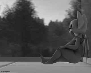 big_breasts big_butt black_head blurred_background breasts butt female filter holding_knee holding_leg long_ears looking_at_another looking_pleasured looking_through looking_through_window lying sitting sitting_on_ground solo thick_thighs wide_hips wings 5naptrap sega sonic_the_hedgehog_(series) rouge_the_bat animal_humanoid bat humanoid mammal mammal_humanoid 3d_(artwork) 5:4 black_and_white digital_media_(artwork) monochrome photography_(artwork) source_filmmaker_(artwork)