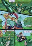 female female/female dyriuck_kaos nintendo pokemon fish generation_3_pokemon generation_5_pokemon marine milotic pokemon_(species) reptile scalie serperior snake comic hi_res