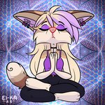 anthro bisexual_pride_colors breasts clothed clothing ear_piercing ear_ring feet female fingers lgbt_pride piercing pride_color_piercing pride_colors ring_piercing sitting solo toes ei-ka rinka_eya canid canine fox mammal 1:1 2023 digital_media_(artwork) low_res