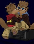 anthro blue_eyes blush bottomwear brown_eyes clothed clothing duo eyewear glasses jacket looking_at_another looking_at_partner male male/male music_box pants pawpads sitting tail topwear young young_anthro young_on_young charliemon lando alvin_and_the_chipmunks alvin_and_the_chipmunks_(live-action) alvin_seville simon_seville chipmunk ground_squirrel mammal rodent sciurid 2011 colored brother_(lore) brothers_(lore) incest_(lore) sibling_(lore)