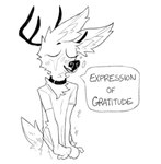 anthro antlers bottomless clothed clothing collar covering covering_crotch dialogue eyes_closed fur horn inner_ear_fluff male pulling_shirt_down scut_tail shirt short_tail smile snout solo speech_bubble t-shirt tail text topwear tuft ljrmr panko_(lawyerdog) deer mammal 2022 digital_drawing_(artwork) digital_media_(artwork) english_text greyscale half-length_portrait handwritten_text hi_res monochrome paint_tool_sai_(artwork) portrait